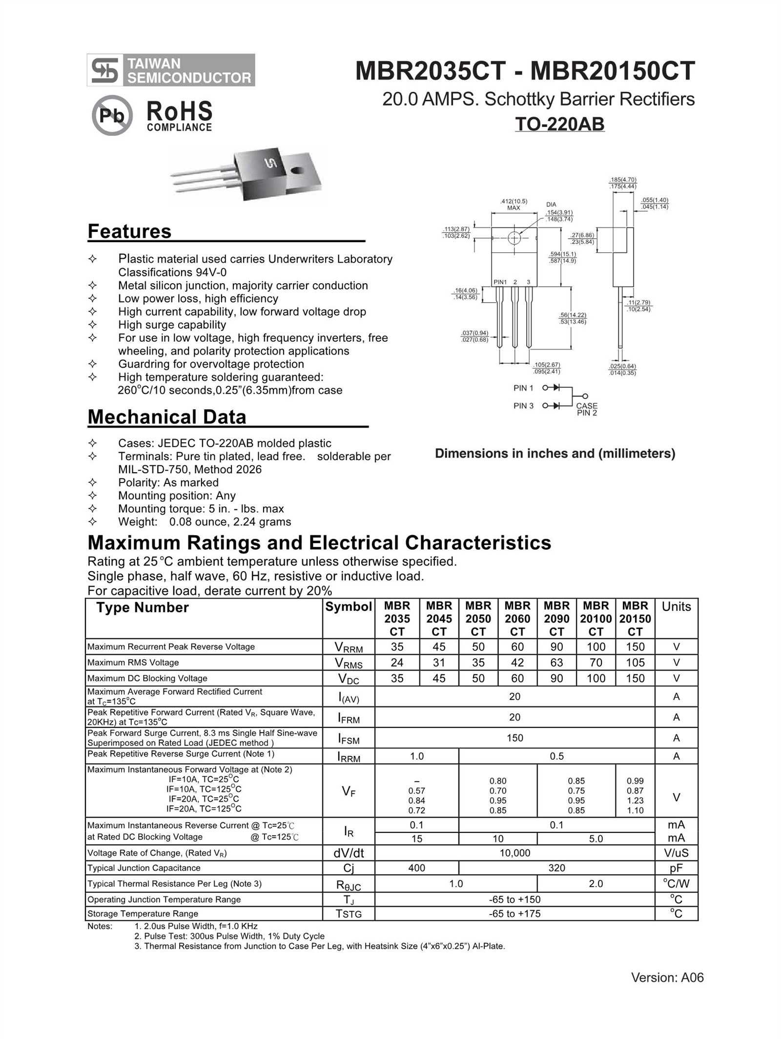 mbr20150ct-datasheet