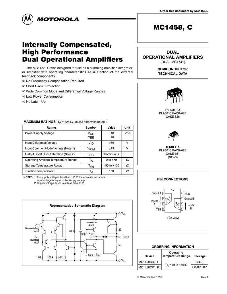 op-amp-1458-datasheet