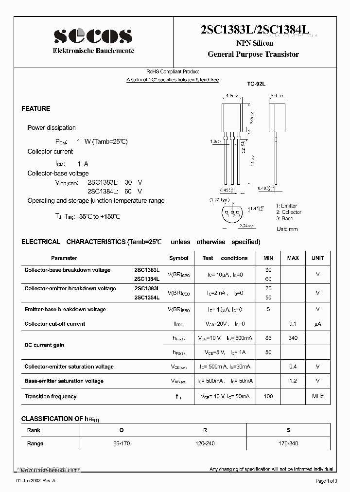 2sc959-datasheet 2sc959-datasheet