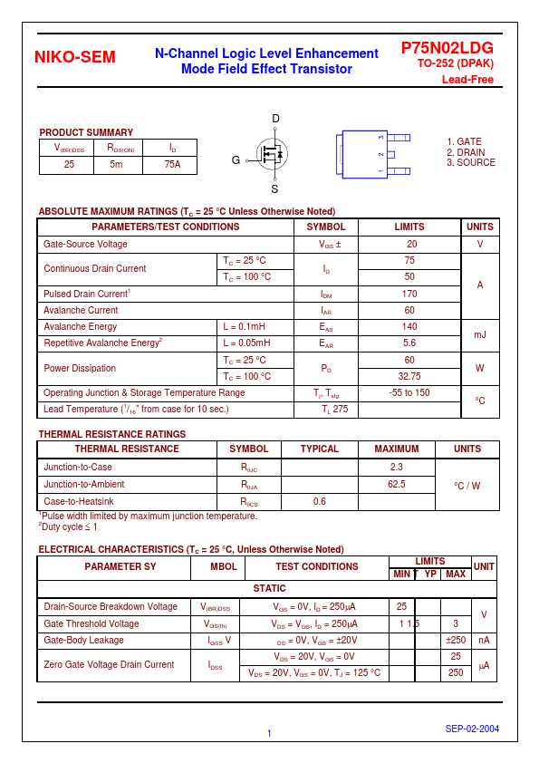 p75n75-datasheet p75n75-datasheet