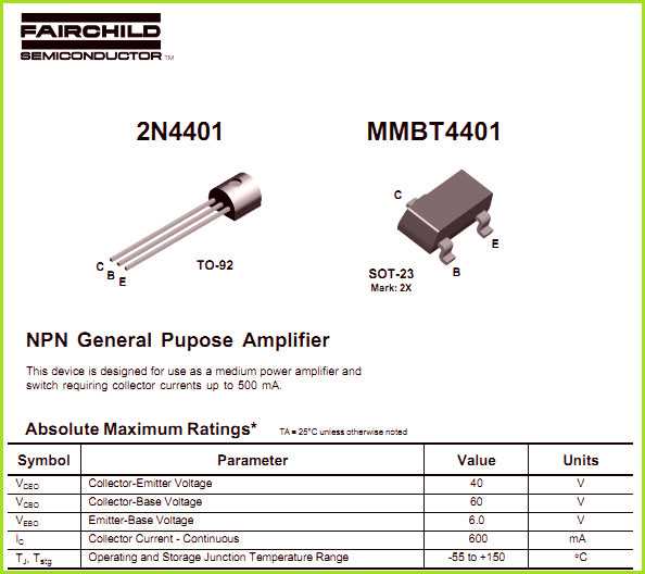 mmbt4401-datasheet mmbt4401-datasheet