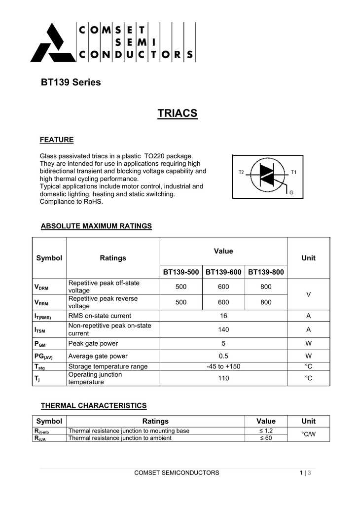 bt139-datasheet