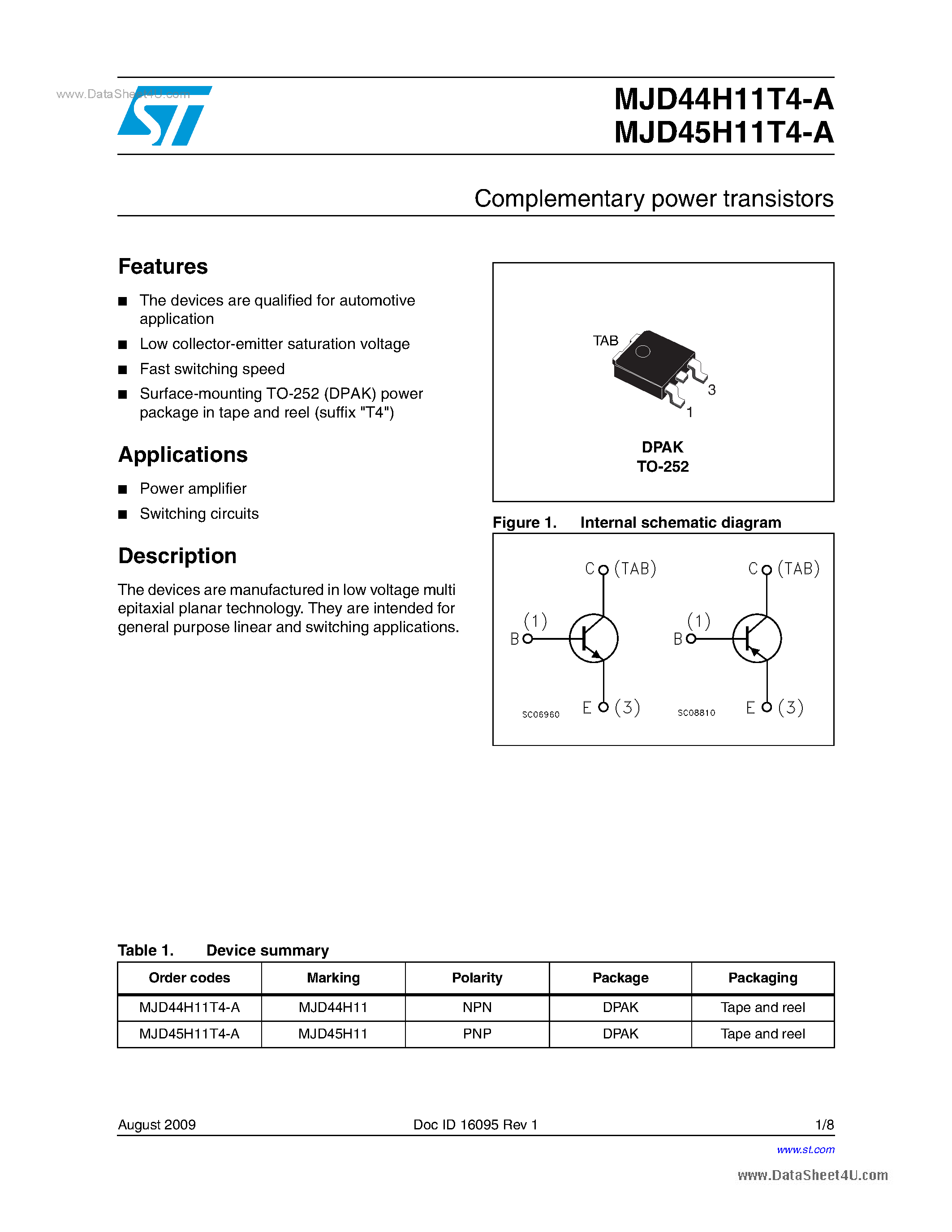 d44h11g-datasheet d44h11g-datasheet