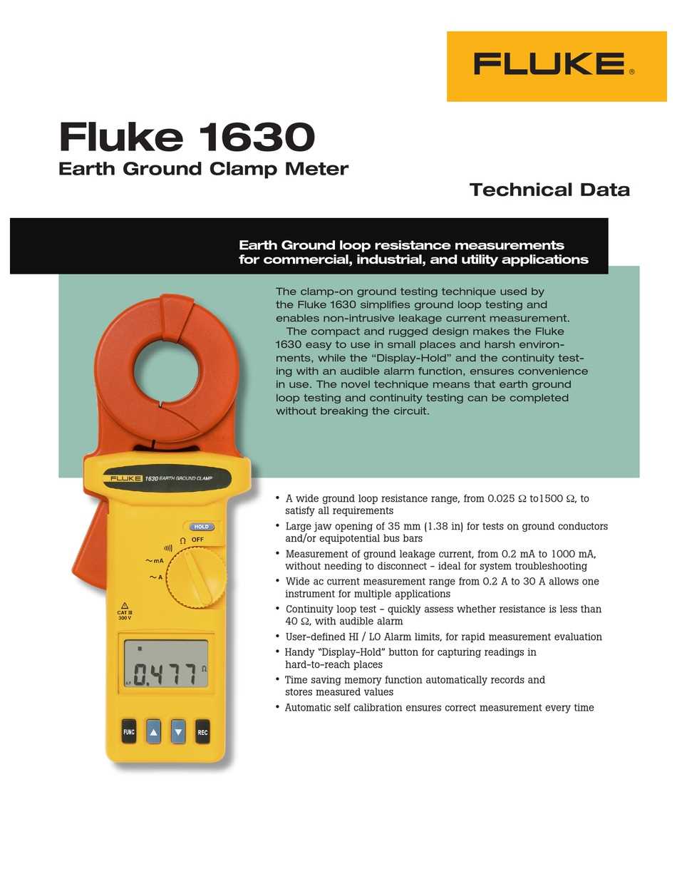 fluke-1630-datasheet