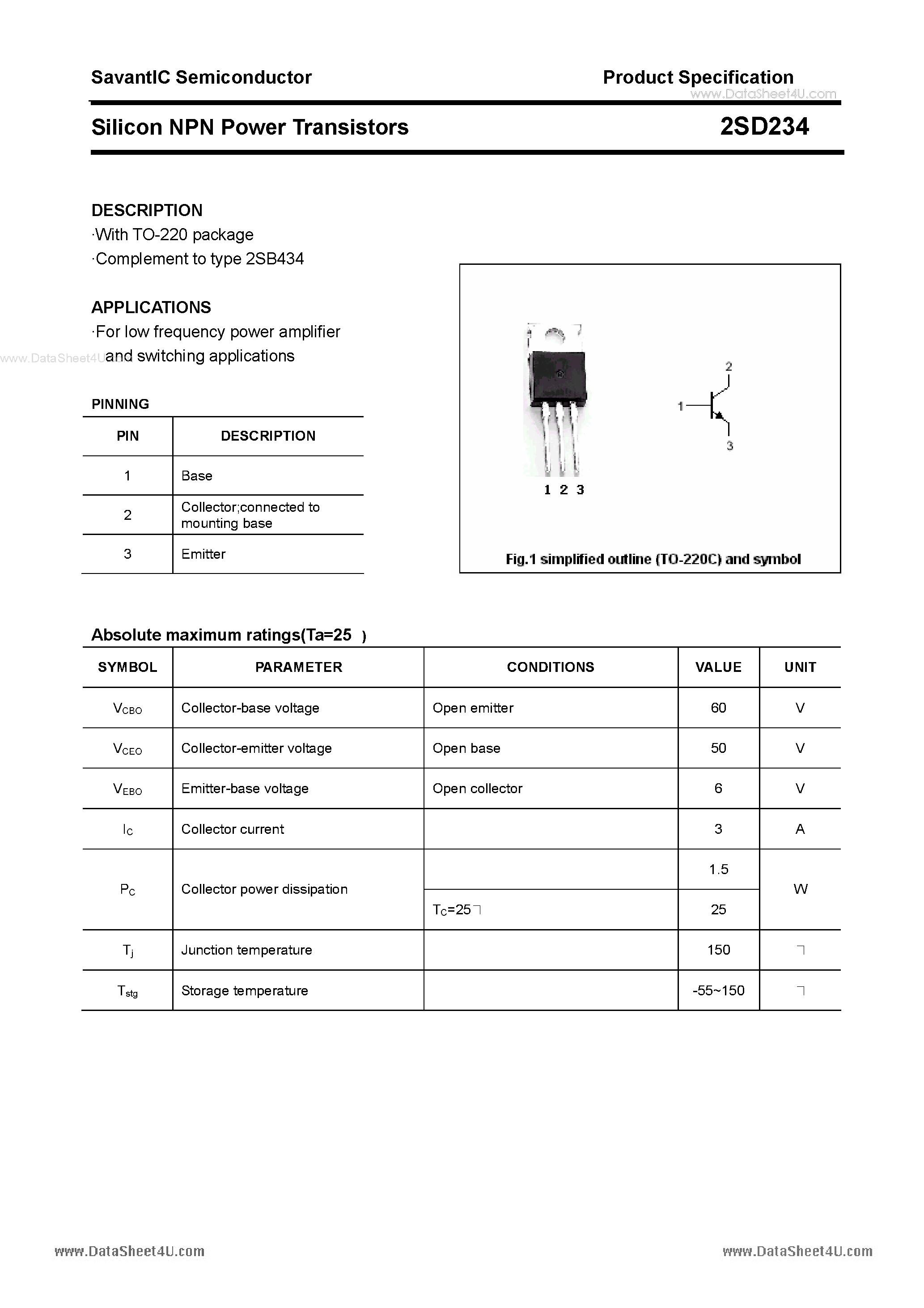 2sd234-datasheet 2sd234-datasheet