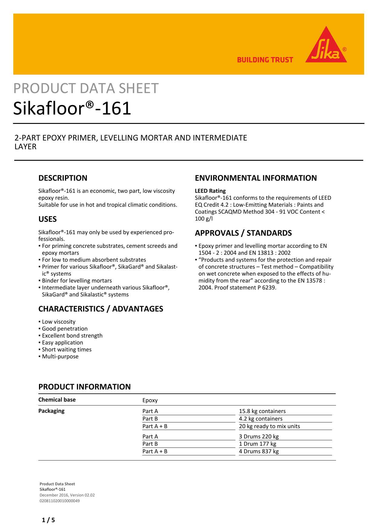 sika-161-datasheet