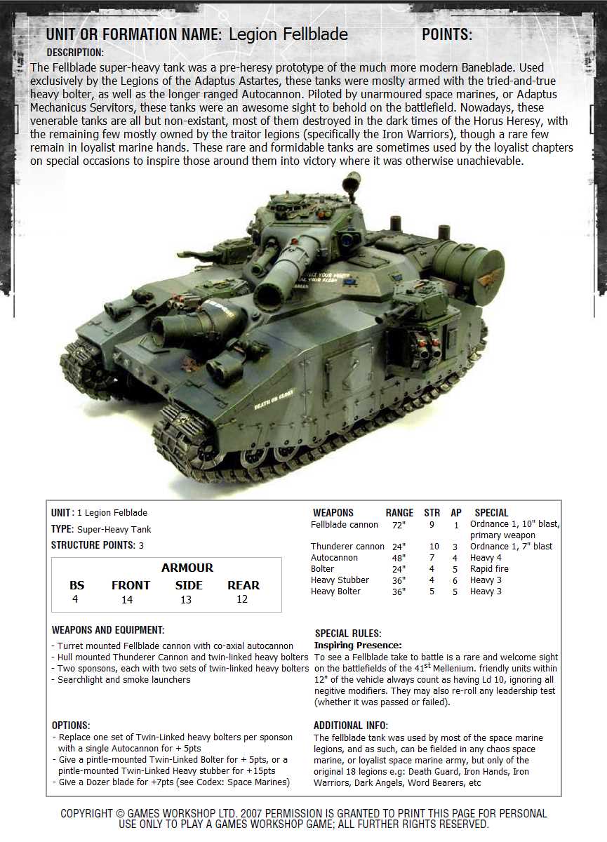 fellblade-datasheet