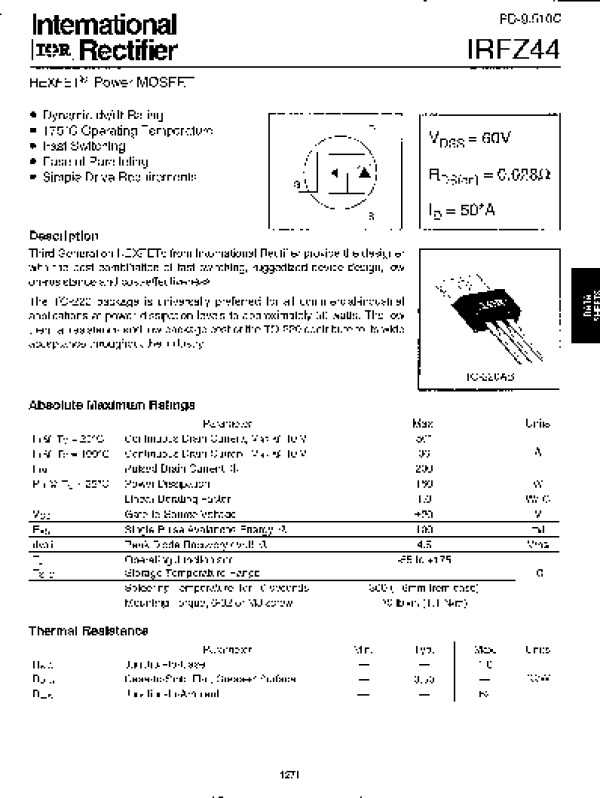 irfz20-datasheet