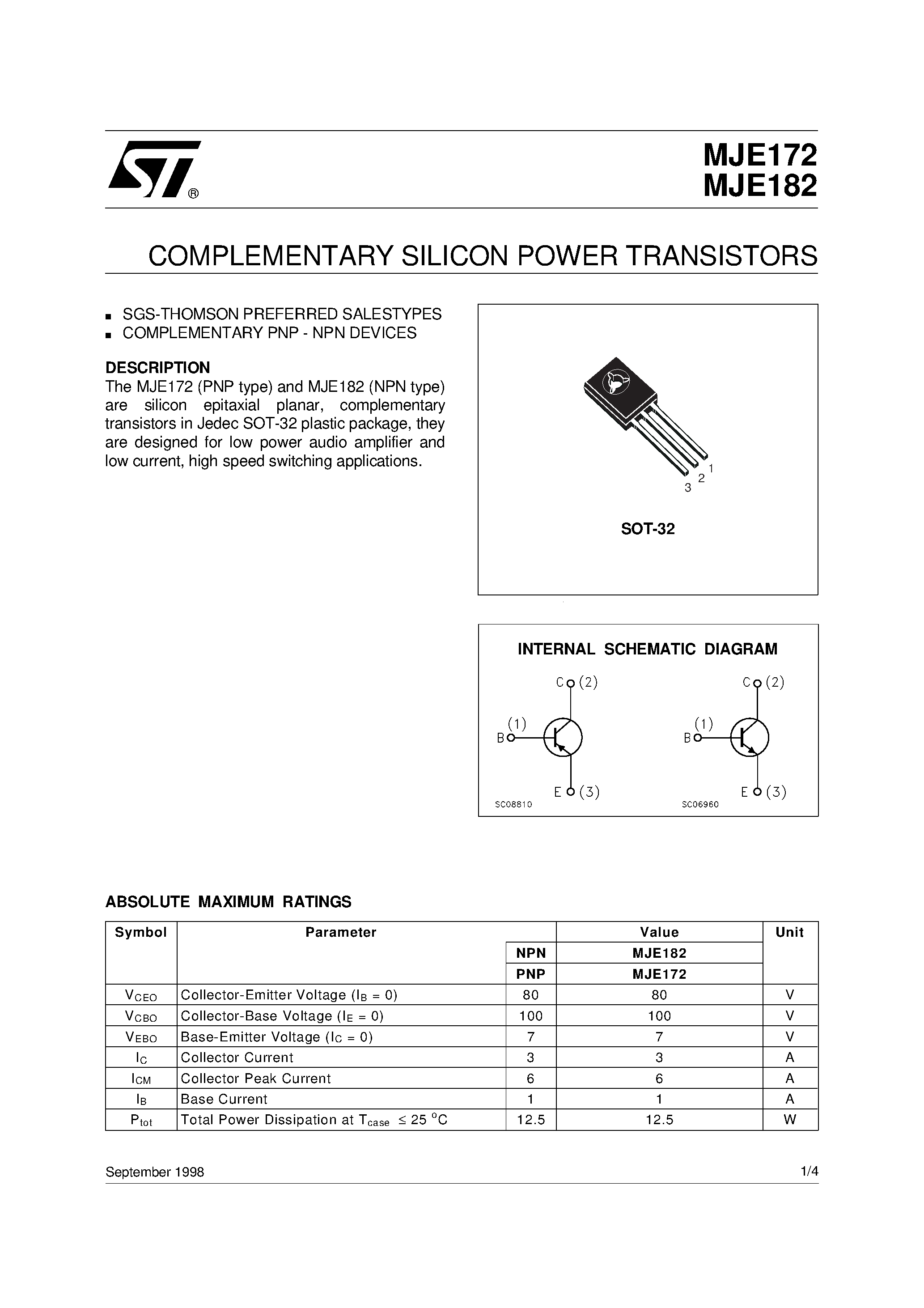 mje182-datasheet mje182-datasheet