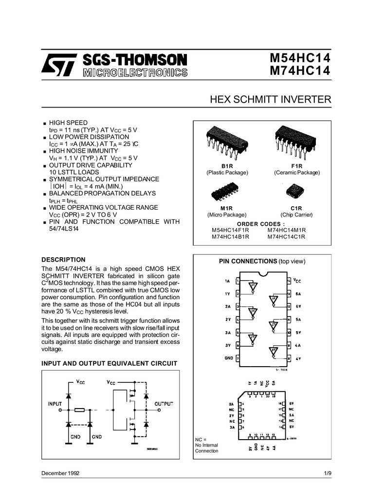 74hct14d-datasheet 74hct14d-datasheet