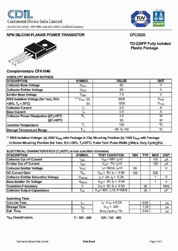 2sc2026-datasheet