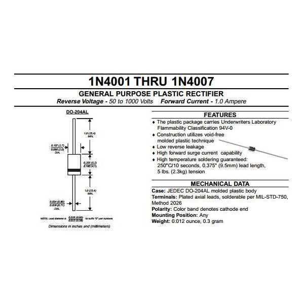 4001-diode-datasheet