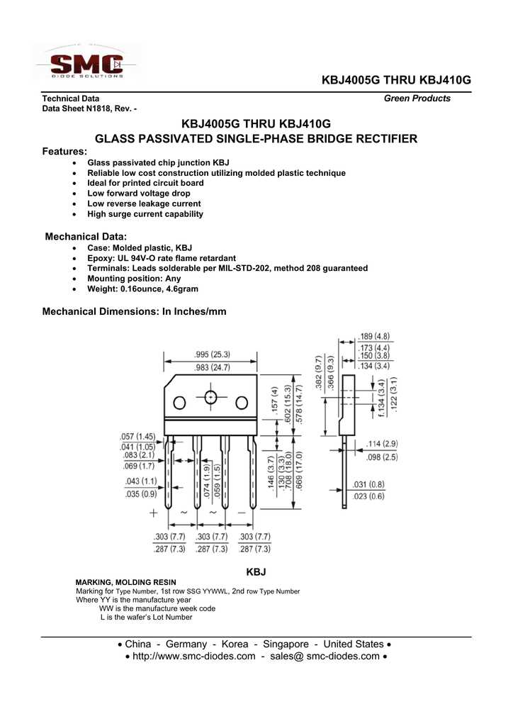 kbj406g-datasheet kbj406g-datasheet
