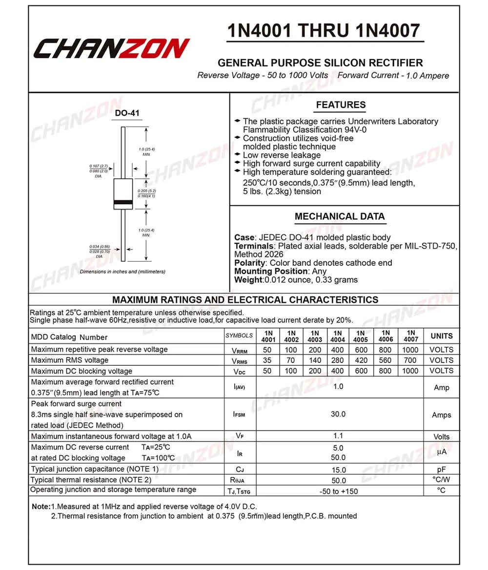 4001-diode-datasheet