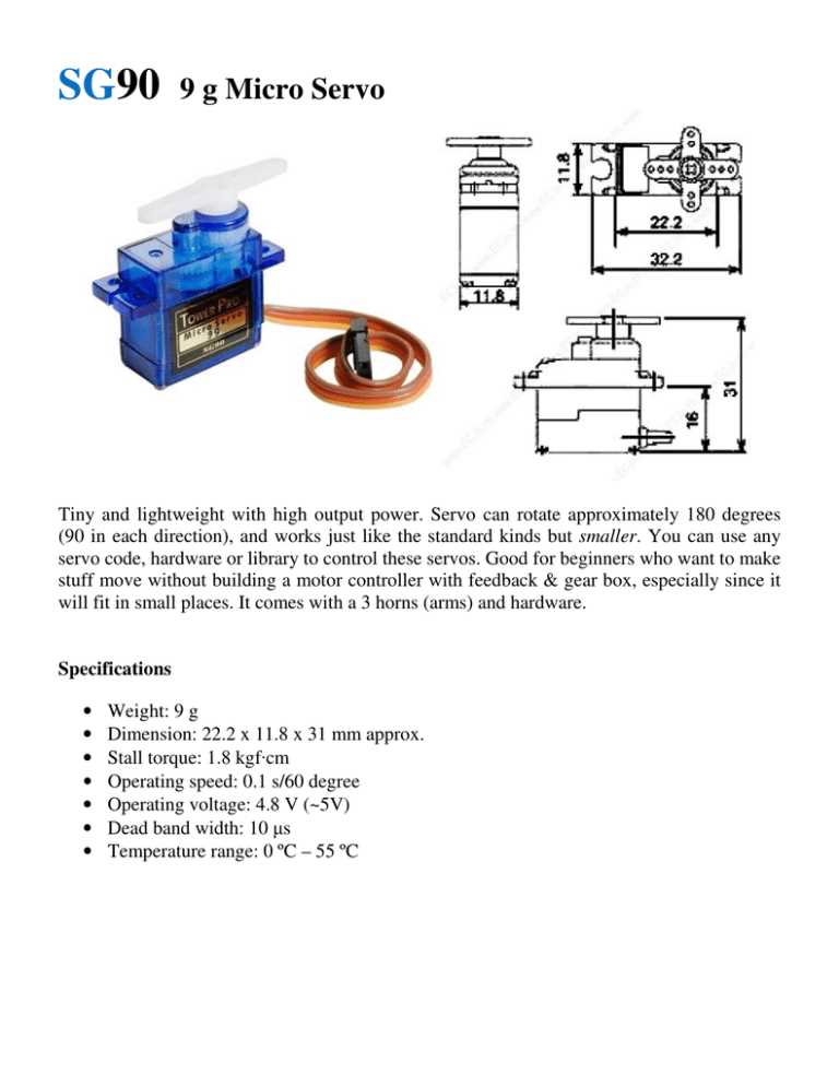 sg90-servo-datasheet