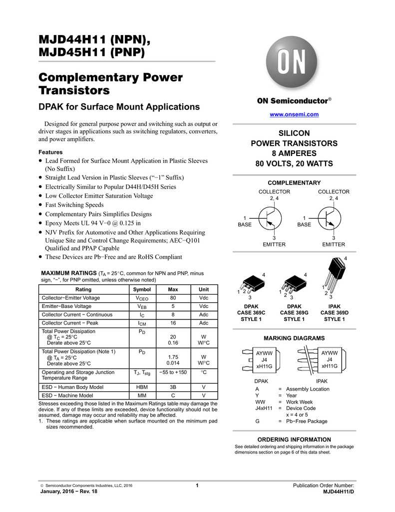 d44h11g-datasheet d44h11g-datasheet