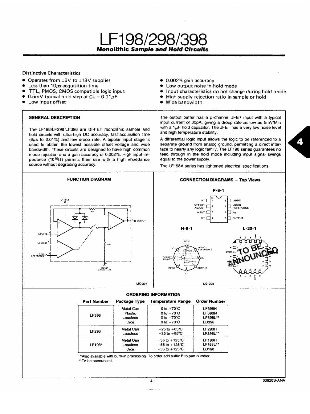 lf398m-datasheet lf398m-datasheet
