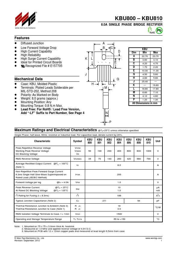 kbu806-datasheet